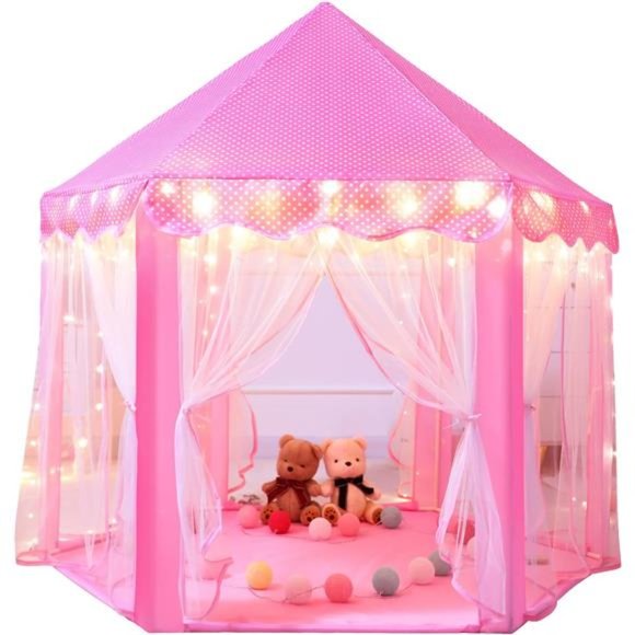 Other - Princess Castle Tent for Girls Fairy Play Tents for Kids Hexagon Playhouse